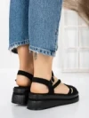Sandale Dama cu Platforma 5HXS6 BLACK | MEI