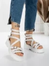 Sandale Dama cu Talpa Joasa 5HXS15 WHITE | MEI