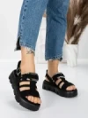 Sandale Dama cu Talpa Joasa 5HXS18 BLACK | MEI