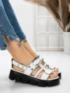 Sandale Dama cu Talpa Joasa 5HXS18 WHITE | MEI