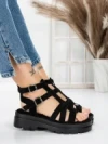 Sandale Dama cu Talpa Joasa 5HXS20 BLACK | MEI