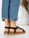 Sandale Dama cu Talpa Joasa 5GZ39 BLACK | MEI