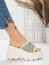 Papuci Dama cu Platforma 3AW286 WHITE | MEI