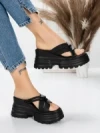 Papuci Dama cu Platforma 3AW321 BLACK | MEI