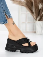 Papuci Dama cu Platforma 3AW321 BLACK | MEI