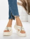 Papuci Dama cu Platforma 3AW321 WHITE | MEI