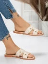Papuci Dama cu Talpa Joasa 3AW307 BEIGE | MEI