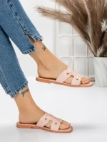 Papuci Dama cu Talpa Joasa 3AW307 PINK | MEI