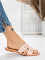 Papuci Dama cu Talpa Joasa 3AW307 PINK | MEI
