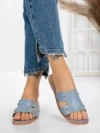 Papuci Dama cu Talpa Joasa 3AW307 BLUE | MEI