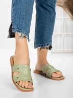 Papuci Dama cu Talpa Joasa 3AW307 CYAN | MEI