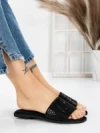 Papuci Dama cu Talpa Joasa 3AQ18 BLACK | MEI
