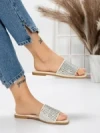Papuci Dama cu Talpa Joasa 3AQ18 BEIGE | MEI