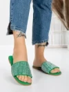 Papuci Dama cu Talpa Joasa 3AQ18 GREEN | MEI
