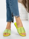 Papuci Dama cu Talpa Joasa 3AQ18 VERDE FLUORESCENT | MEI