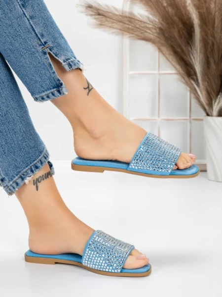 Papuci Dama cu Talpa Joasa 3AQ18 BLUE | MEI
