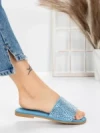 Papuci Dama cu Talpa Joasa 3AQ18 BLUE | MEI