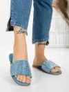 Papuci Dama cu Talpa Joasa 3AQ18 BLUE | MEI