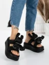 Papuci Dama cu Platforma 3WL229 BLACK | MEI