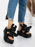 Papuci Dama cu Platforma 3WL229 BLACK | MEI