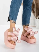 Papuci Dama cu Platforma 3WL229 PINK | MEI