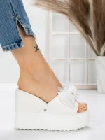 Papuci Dama cu Platforma 3AW326 WHITE | MEI
