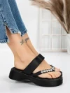 Papuci Dama cu Talpa Joasa 3AW291 BLACK | MEI