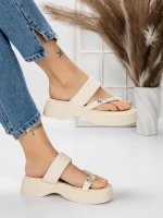 Papuci Dama cu Talpa Joasa 3AW291 BEIGE | MEI