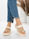 Papuci Dama cu Talpa Joasa 3AW291 BEIGE | MEI