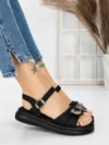 Sandale Dama cu Talpa Joasa 5WL23 BLACK | MEI