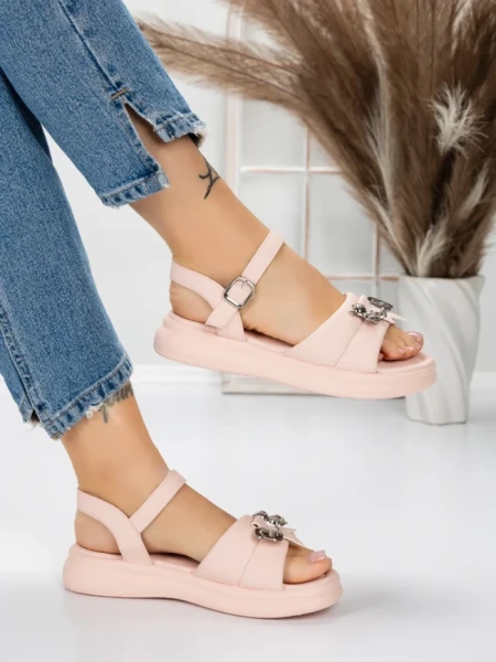 Sandale Dama cu Talpa Joasa 5WL23 PINK | MEI