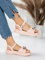 Sandale Dama cu Talpa Joasa 5WL23 PINK | MEI