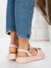 Sandale Dama cu Talpa Joasa 5WL23 PINK | MEI