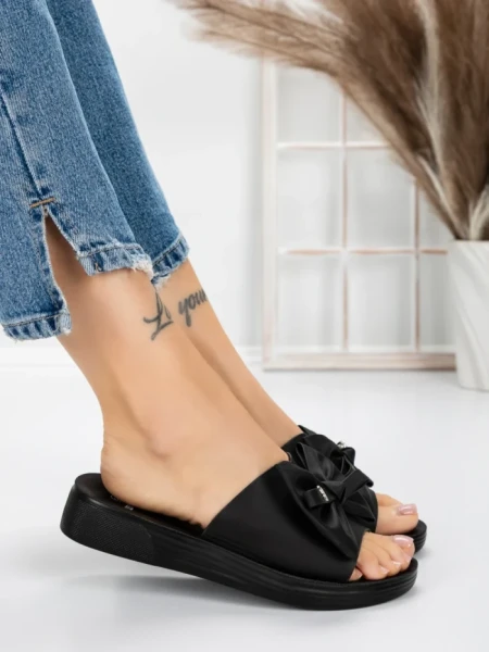 Papuci Dama cu Talpa Joasa 5XJ57 BLACK | MEI