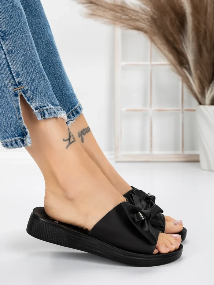 Papuci Dama cu Talpa Joasa 5XJ57 BLACK | MEI