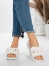 Papuci Dama cu Talpa Joasa 5XJ57 WHITE | MEI