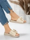Papuci Dama cu Talpa Joasa 5XJ57 BEIGE | MEI