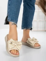 Papuci Dama cu Talpa Joasa 5XJ57 BEIGE | MEI