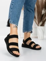 Sandale Dama cu Talpa Joasa 5XJ66 BLACK | MEI