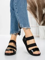 Sandale Dama cu Talpa Joasa 5XJ66 BLACK | MEI