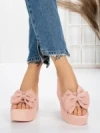 Papuci Dama cu Platforma 5WL8 PINK | MEI