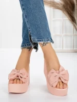 Papuci Dama cu Platforma 5WL8 PINK | MEI