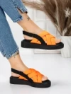 Sandale Dama cu Talpa Joasa 5H17 ORANGE | MEI