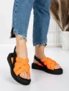 Sandale Dama cu Talpa Joasa 5H17 ORANGE | MEI