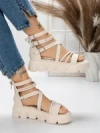 Sandale Dama cu Platforma 5HXS16 BEIGE | MEI