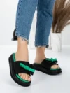 Papuci Dama cu Talpa Joasa 3AW310 BLACK | MEI