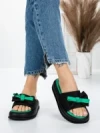 Papuci Dama cu Talpa Joasa 3AW310 BLACK | MEI