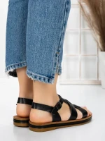 Sandale Dama cu Talpa Joasa 3GZ38 BLACK | MEI
