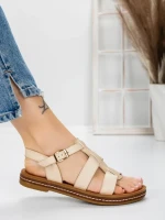 Sandale Dama cu Talpa Joasa 3GZ38 BEIGE | MEI