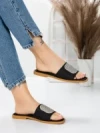 Papuci Dama cu Talpa Joasa 3AW308 BLACK | MEI